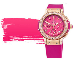 Розовые часы